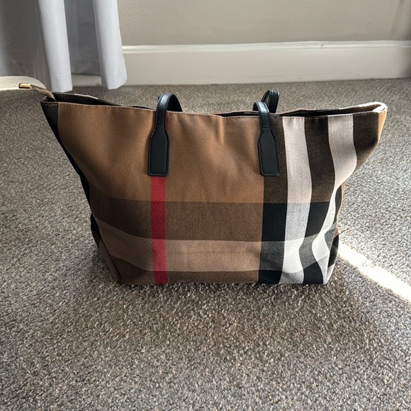 Plaid Canvas Tote Bag - Picture 1 of 2